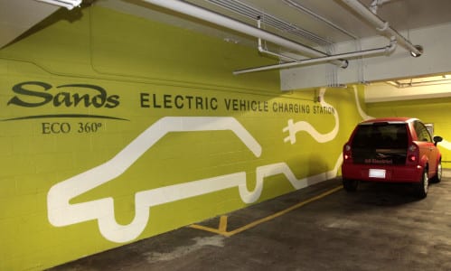 Global sustainability a priority for Las Vegas Sands Corp. - Electric vehicle charging station 003
