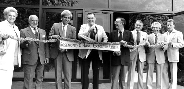 Ribbon-cutting with Mayor Donald E. Stephens (center)