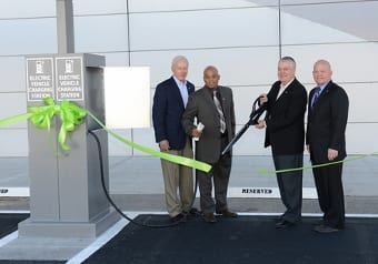 From left to right: The LVCVA’s Hugh Sinnock, vice president of customer experience; Robert Jones, director of engineering; Terry Jicinsky, senior vice president of operations; and Walter Laub, senior manager of engineering.