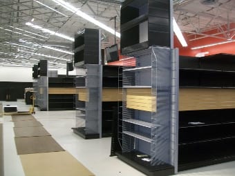 Empty displays to be installed