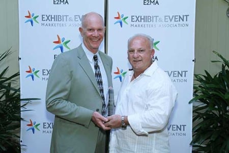 Jim Wurm presents Bernie Massett of MC2 with Intrepid Award Photo credit: Deja Views USA