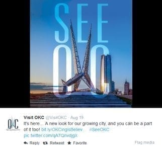ECN 082014_CEN_OKC CVB rebrands_Twiter post