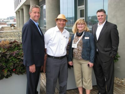 From left to right are Director of Sales & Marketing Tod Roadarmel, Director of Engineering Gonzalo Hernandez, ASAE Convene Green Alliance Director Kristin Clarke, and Director of Convention Services and Catering Michael Hiltabidel.