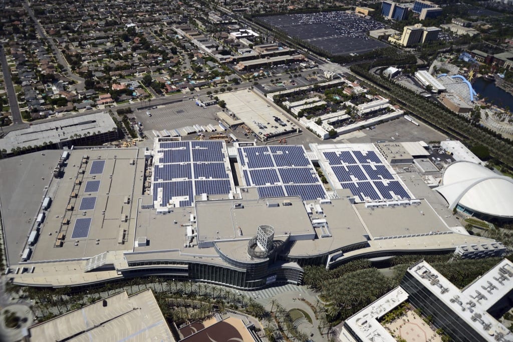 ECN 102014_SW_Anaheim Convention Center solar ray system_photo2 aerial image