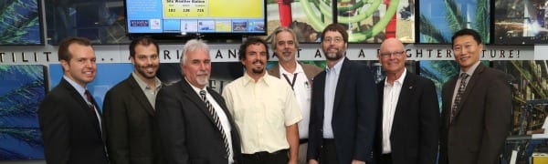 City and state officials along with Borrego Solar Systems' representatives. 