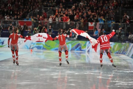 The Vancouver, B.C., speedskating team in 2010.