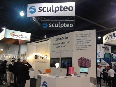 Sculpteo booth at International CES in January 2014
