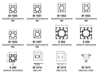 Square extrusions