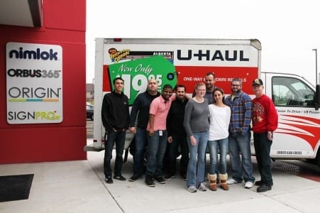 Orbus employees who assisted in the loading of toys onto the truck.