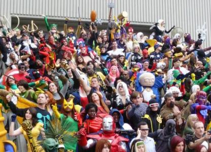 Superhero characters descend on Comic-Con International every year.
