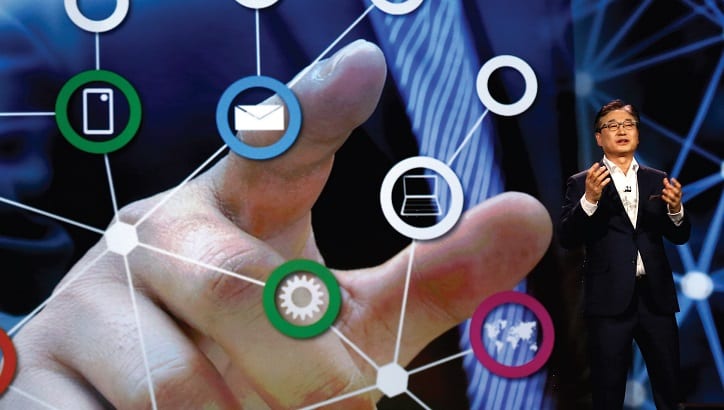 Samsung leader Boo-Keun Yoon shares his strategic vision for connected devices at CES.