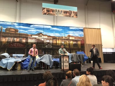 David Twigger (left) and Andy Hopper (right) faced off in the Design Duel.