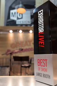 MG Design's MuG theme won Best of Show - Large Booth at EXHIBITORLIVE 2015.