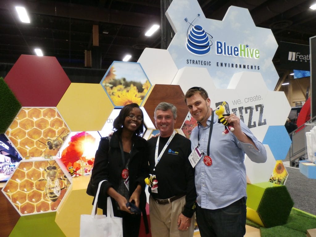 Blue Hive Strategic Environments awarded Best of Show - Small Booth for its honeybee theme.