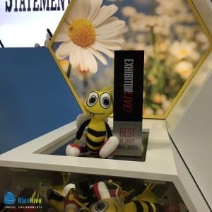 BlueHive won Best of Show: Small Booth at EXHIBITORLIVE. 