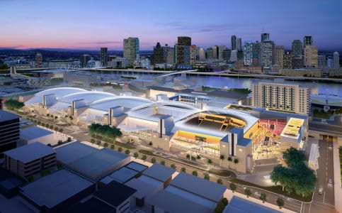 Brisbane Convention and Exhibition Center goes green for month of April.