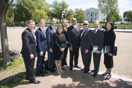 Pictured from L – R: Phil Brown, Greater Orlando Aviation Authority; Kevin Langston, Georgia Department of Economic Development; Fred Dixon, NYC; Patricia Rojas, U.S. Travel Association Vice President for Government Affairs; Julie Chase, Austin Convention & Visitors Bureau; Alfredo Gonzalez, VISIT FLORIDA; Jack Ferguson, Philadelphia Convention & Visitors Bureau; Todd Davidson, Travel Oregon and Mary Motsenbocker, International Tourism Marketing.