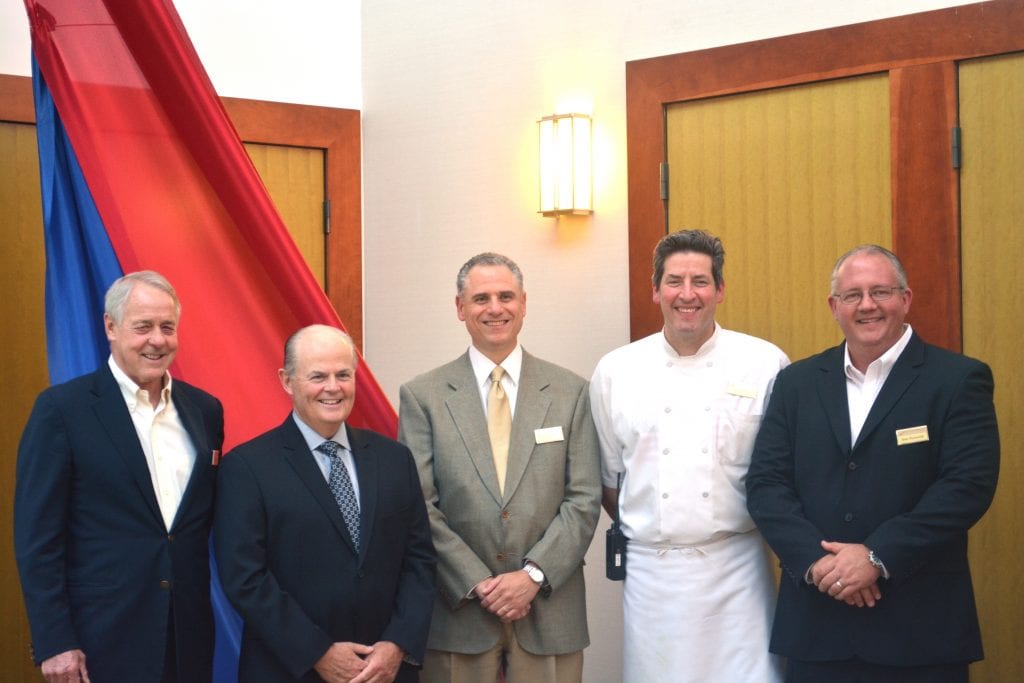 From left to right, the executive team of The National: Sam Haigh, Geoff Lawson, Danny Dolce, Executive Chef Chris Ferrier and Alan Reynolds.