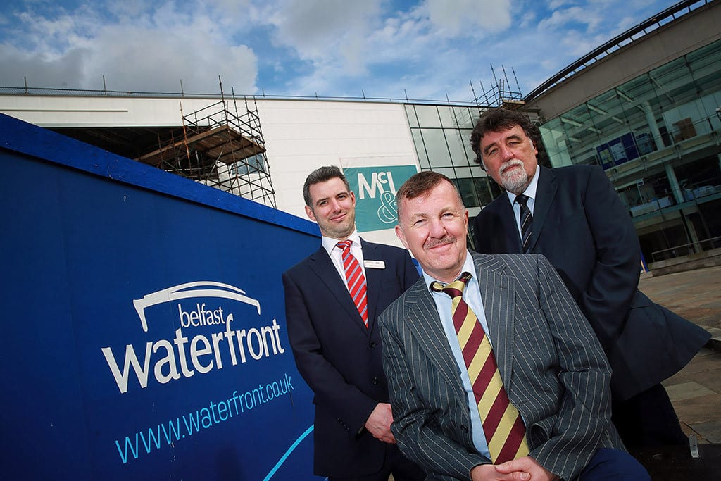 Left to right: Peter McCartney, Great Britain and international conference sales executive, Belfast Waterfront; Steve White consultant eye surgeon, Royal Victoria Hospital; Will Trimble, event coordinator, Belfast Waterfront.