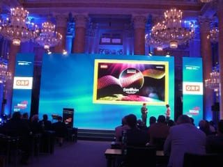 An LED wall added modern technology to the historic elegance of the venue