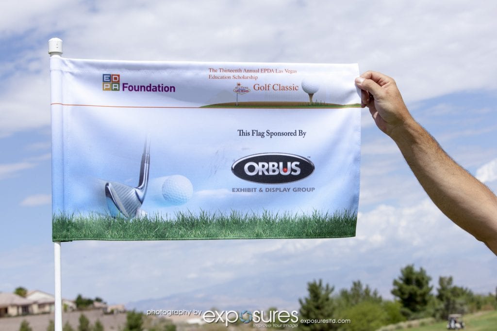 Orbus donated flags and outdoor tents to the 13th Annual EDPA Las Vegas Education Scholarship Golf Classic