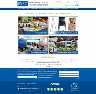 IDEC Displays new homepage