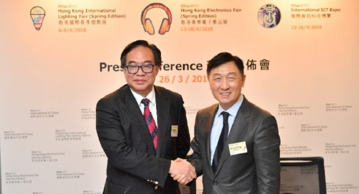 HKTDC Electronics Appliances Industries Advisory Committee Chairman Ir Dr Lo Wai-kwok and Benjamin Chau