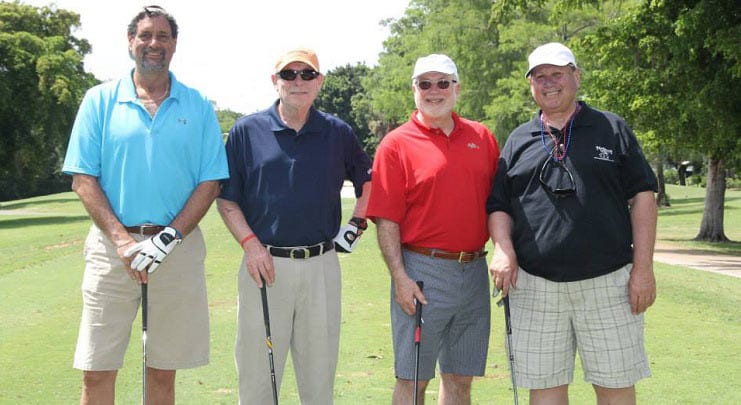 Al-Lichtman,-Larry-Arnaudet,-Bruce-Nable-and-Richard-Curran-at-Woodlands-Country-Club-