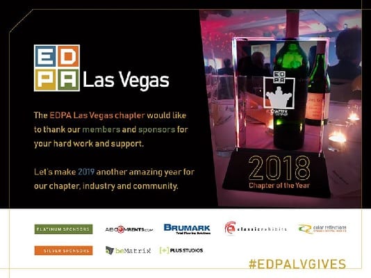 EDPA LV Chapter of the Year 2018 award