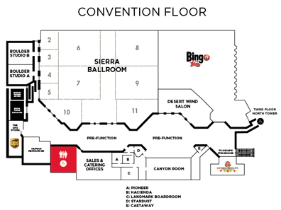 LV Plaza convention floor map