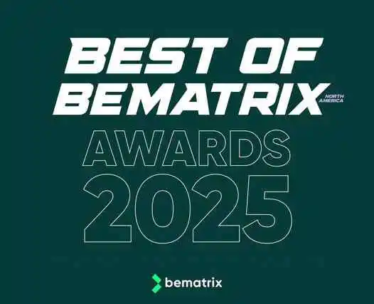 Graphic displaying “Best of beMatrix Awards 2025” promoting the beMatrix Best of beMatrix USA Awards 2025 program.