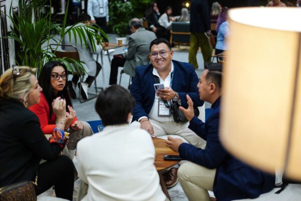 Attendees gather in the IMEX Frankfurt Hosted Buyer Lounge during the 2026 show.