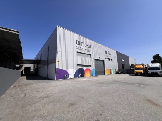 Exterior of a Europalco warehouse in Portugal.