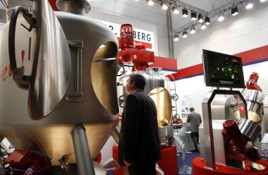 Attendees were able to tour packing machinery at the show.